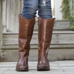Ladies’ Frye Melissa Button Boot (Cognac)